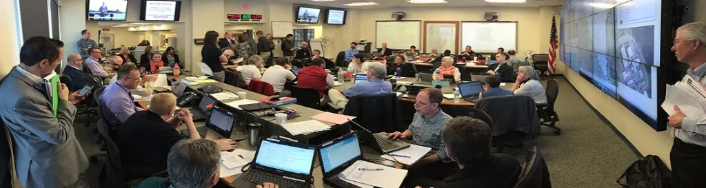 Emergency Management team doing live exercise